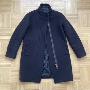 J.Crew Women’s Stadium Cloth Navy Cocoon Coat, 0P